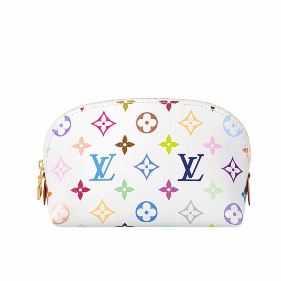 Louis Vuitton X Murakami Cosmetic Pouch PM Monogram White 19Cm M13744