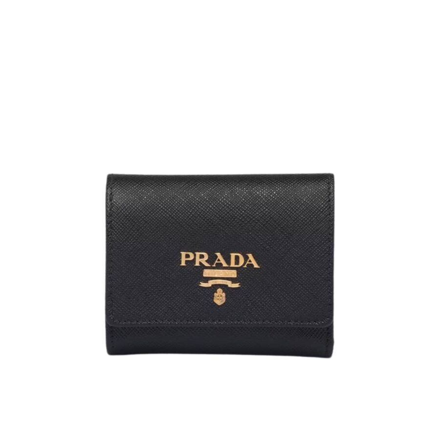 Prada Small Saffiano Wallet Black 10cm 1mh043 Zlp F061h