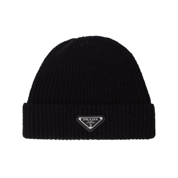 Prada Wool And Cashmere Beanie Silver Black Umd489 3Im F0002 S 211