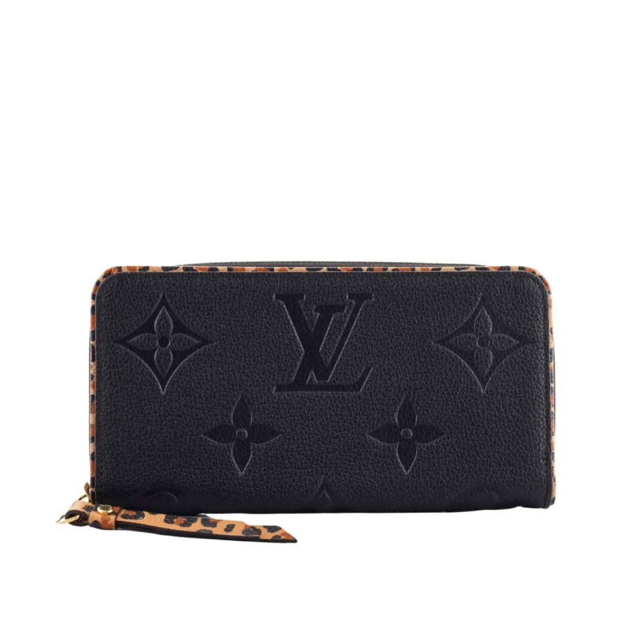 Louis Vuitton Zippy Wallet Wild At Heart Monogram Empreinte Giant Black 19cm M80680