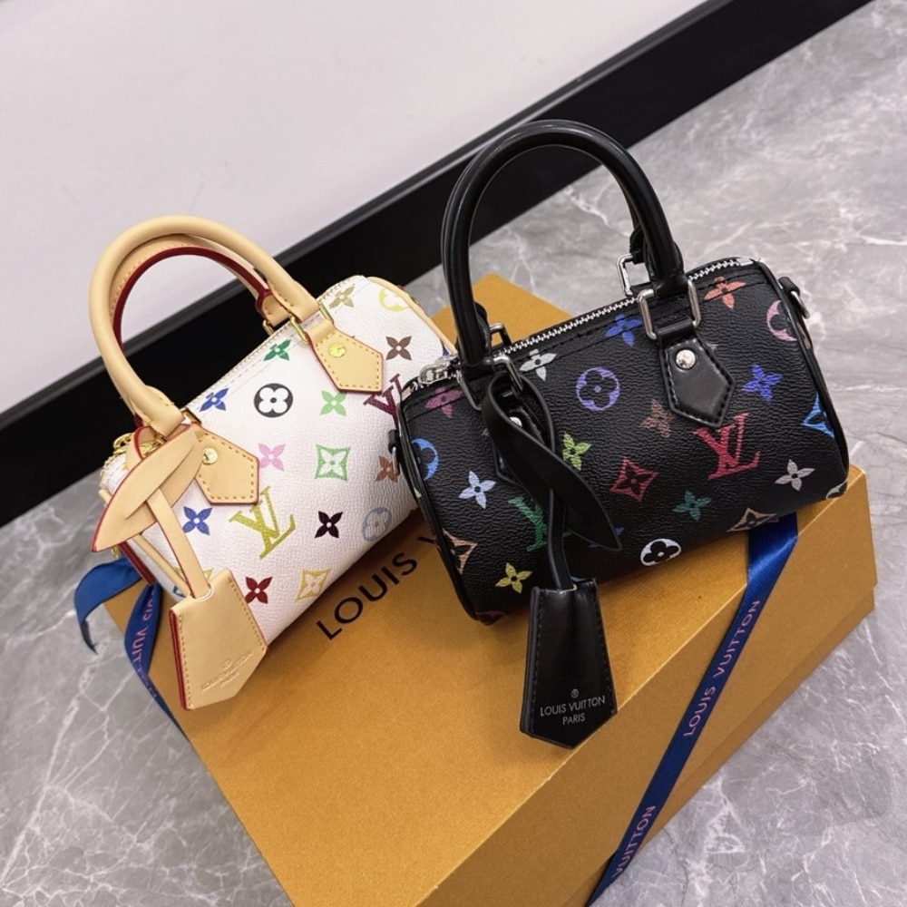 Louis Vuitton X Takashi Murakami Nano Speedy Black Multicolored 16Cm M13406 - Image 4