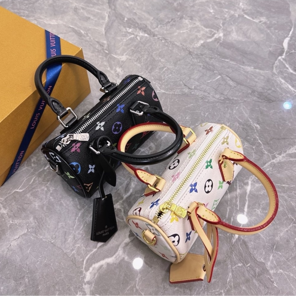 Louis Vuitton X Takashi Murakami Nano Speedy Black Multicolored 16Cm M13406 - Image 7