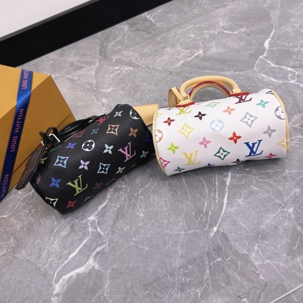 Louis Vuitton X Takashi Murakami Nano Speedy Black Multicolored 16Cm M13406 - Image 8