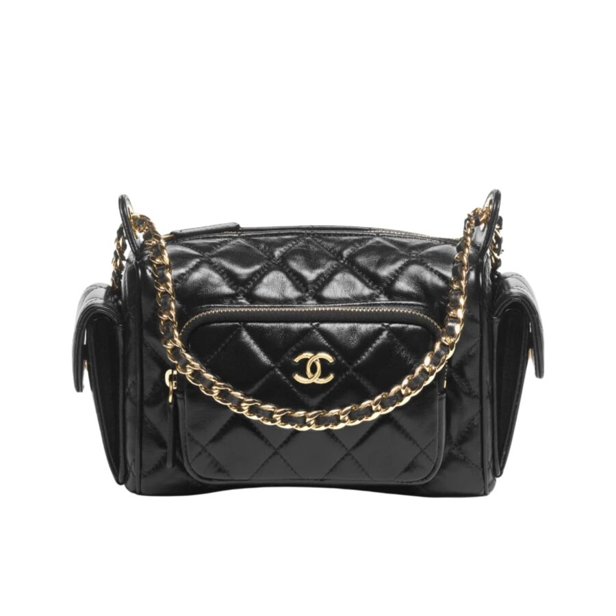 Chanel Small Camera Case Bag Black 23cm As5220 B18234 94305
