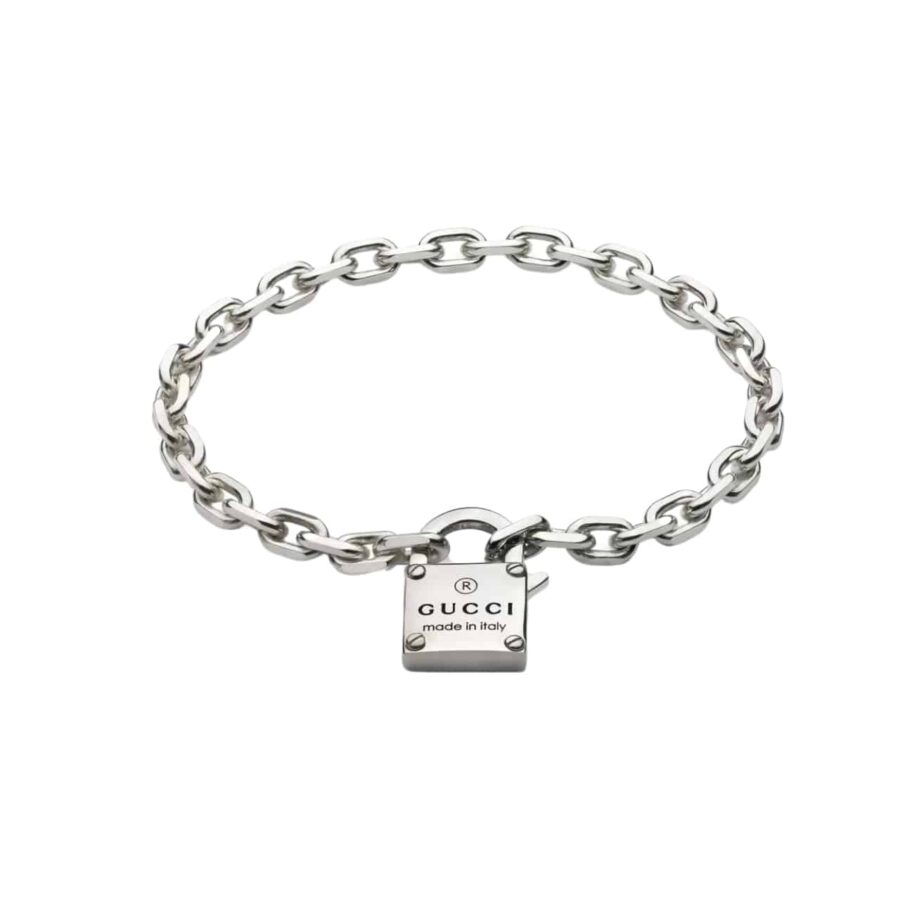 Gucci Trademark Silver Chain ​​bracelet With Padlock