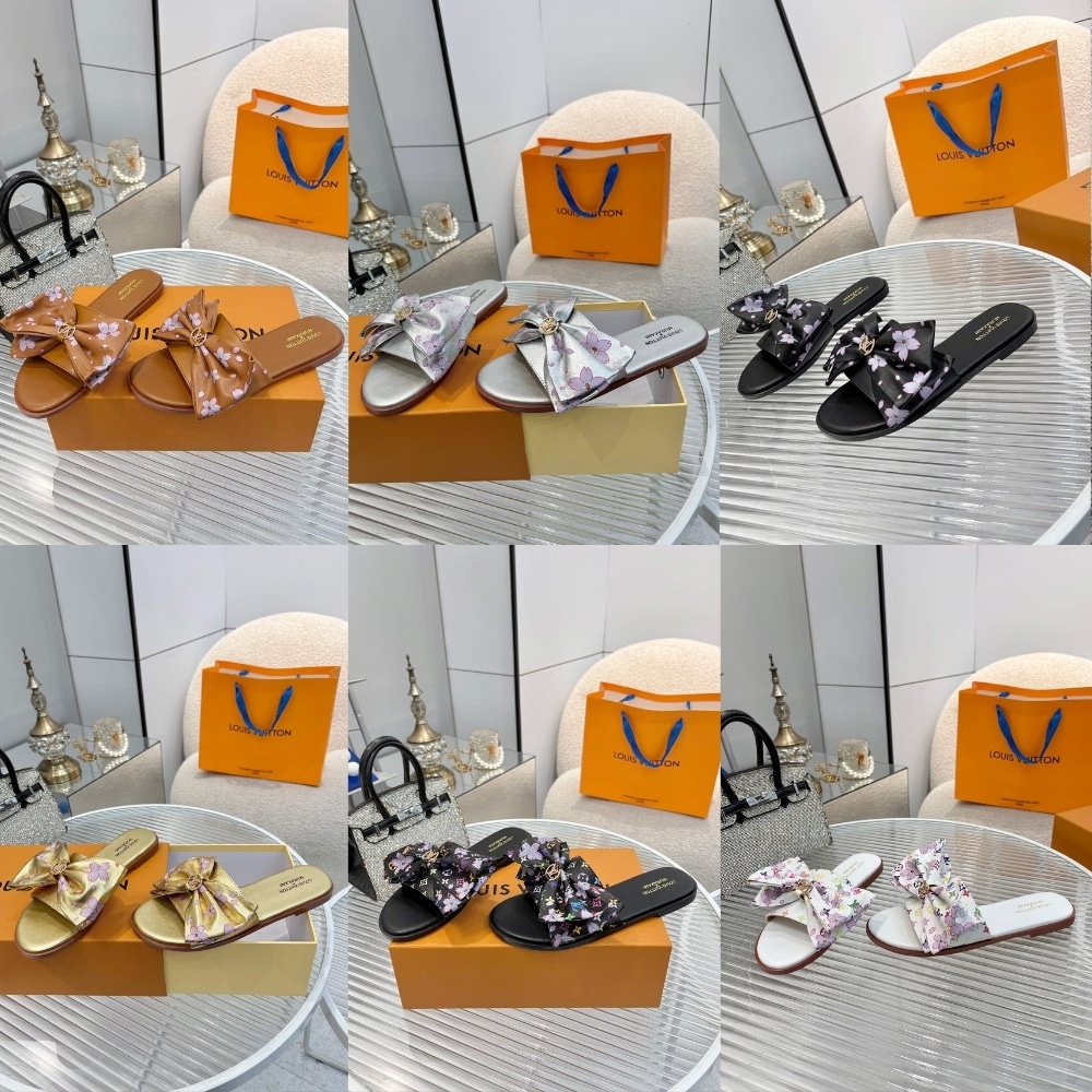 Louis Vuitton X Takashi Murakami Lily Flat Mule Sakura Brown 1AGVYB - Image 5