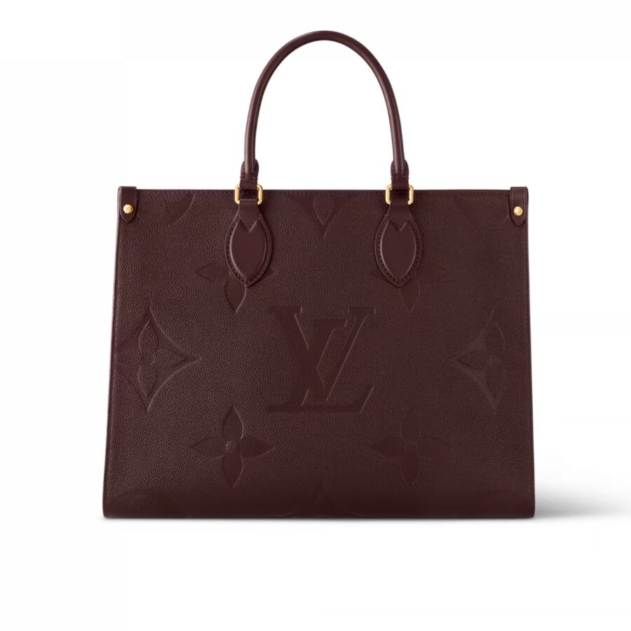 Louis Vuitton Onthego Mm Monogram Empreinte Wine Red 25Cm M46601