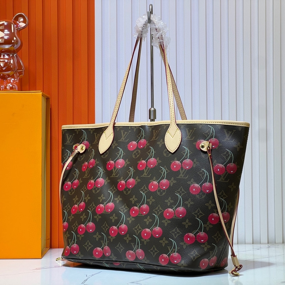 Louis Vuitton X Takashi Murakami Monogram Cerise Neverfull MM Brown 31Cm M13263 - Image 3