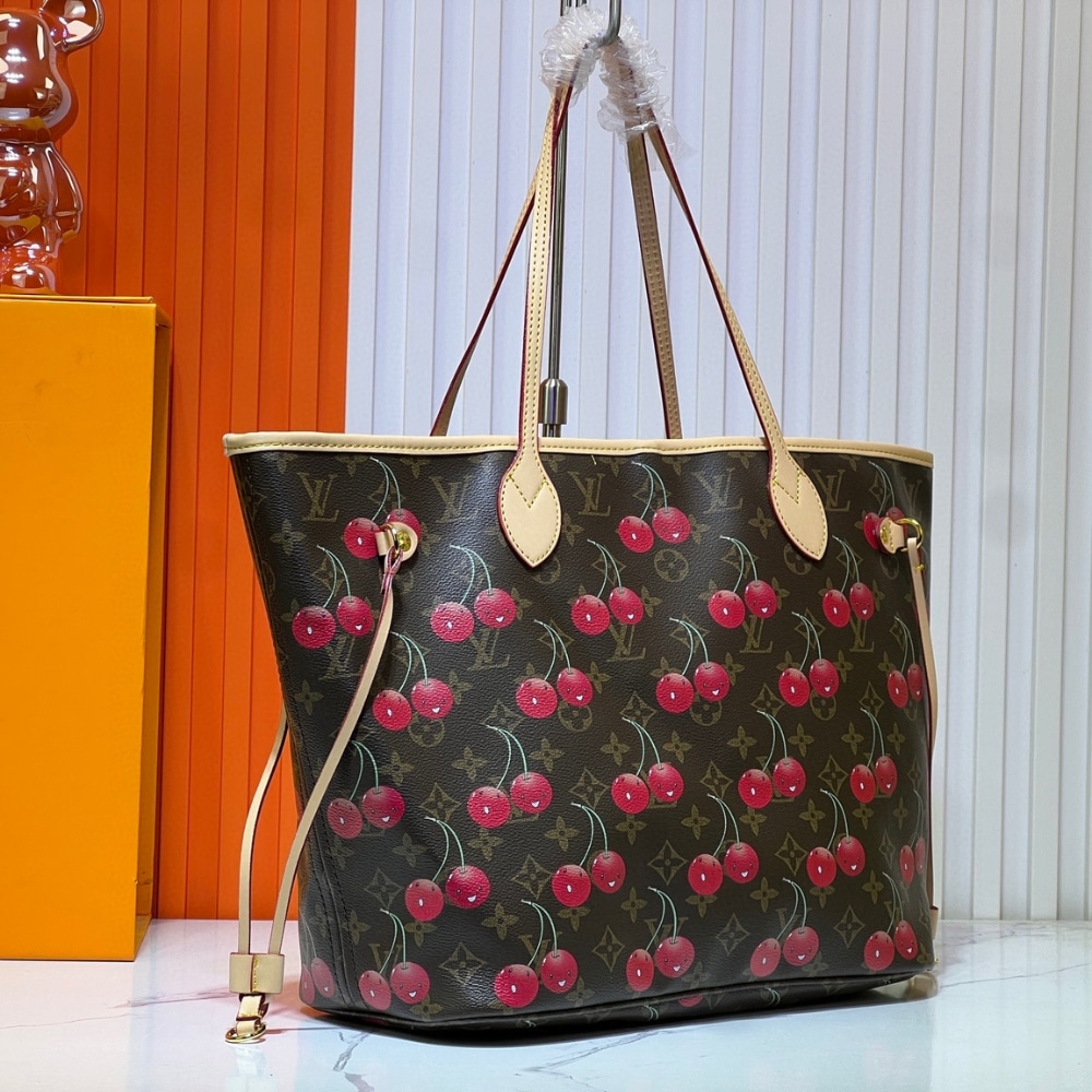 Louis Vuitton X Takashi Murakami Monogram Cerise Neverfull MM Brown 31Cm M13263 - Image 4