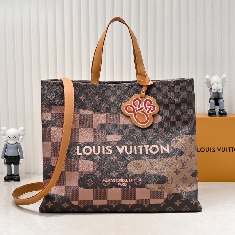 Louis Vuitton Shopper Tote MM Monogram Canvas Brown 40cm M15274 - Image 2