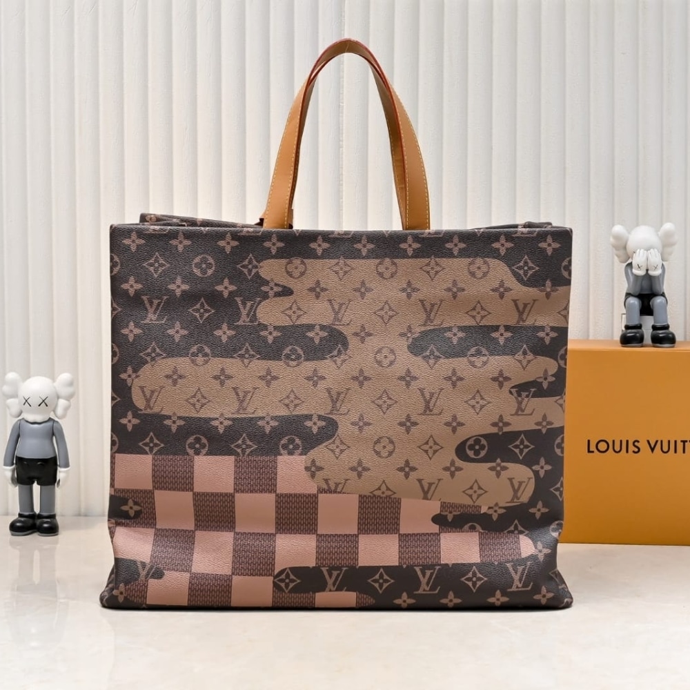 Louis Vuitton Shopper Tote MM Monogram Canvas Brown 40cm M15274 - Image 4