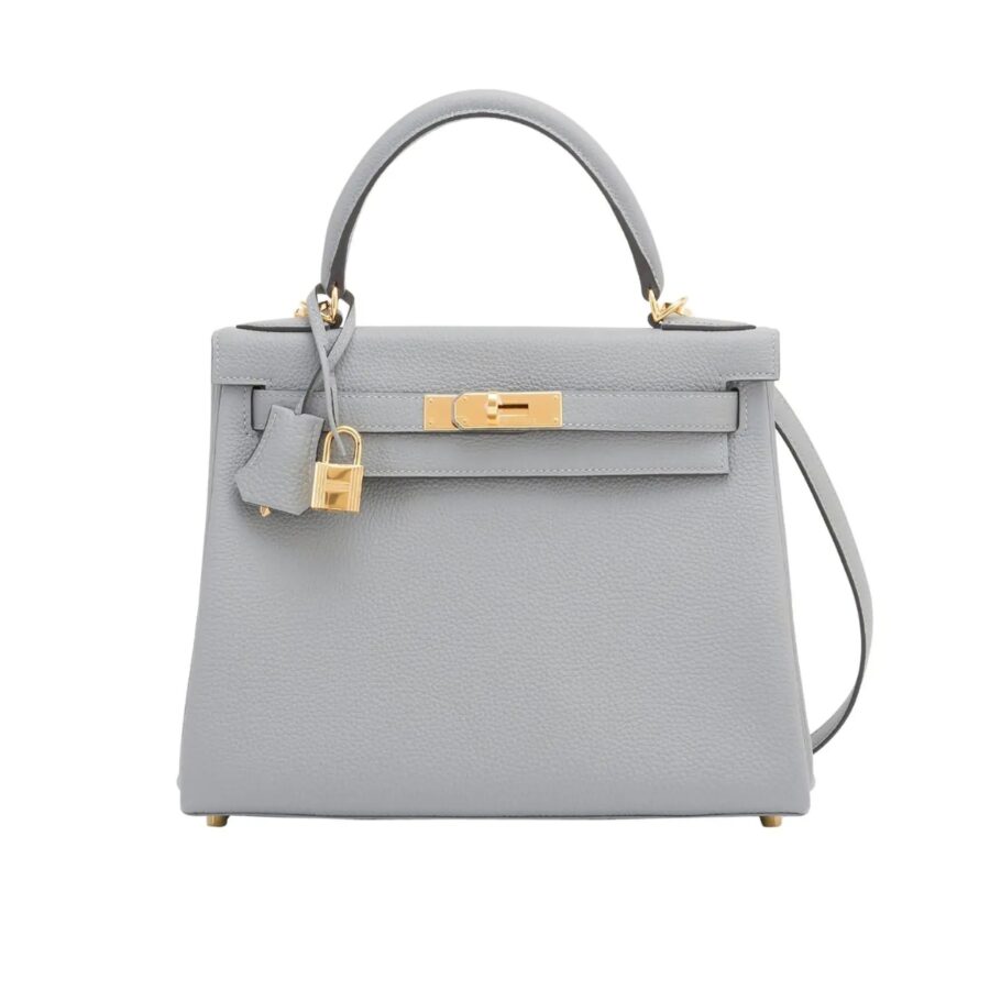 Hermes Kelly Sellier Rouge Epsom Gold Hardware 25Cm