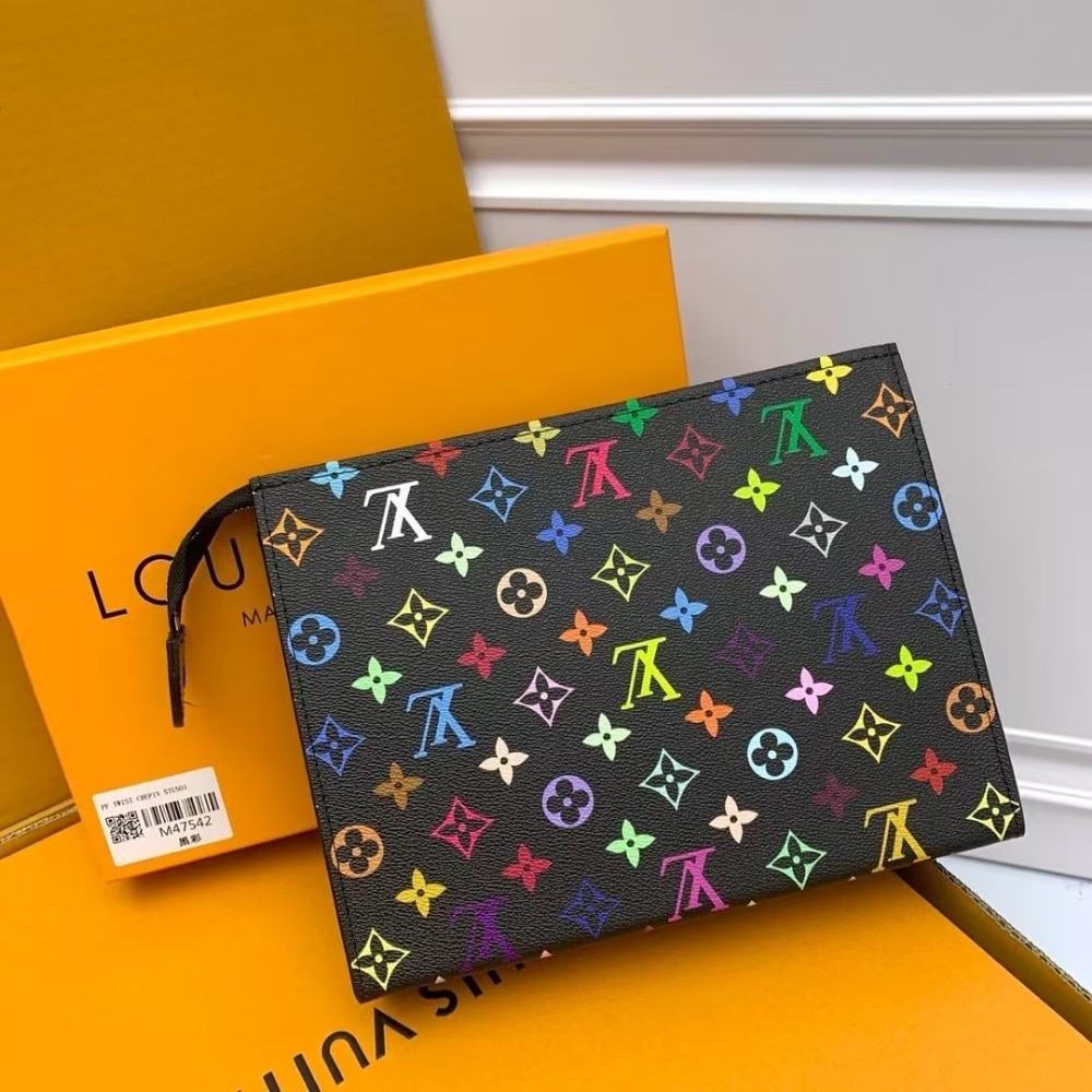 Louis Vuitton X Murakami Toiletry Pouch Monogram Black 25Cm M13746 - Image 2