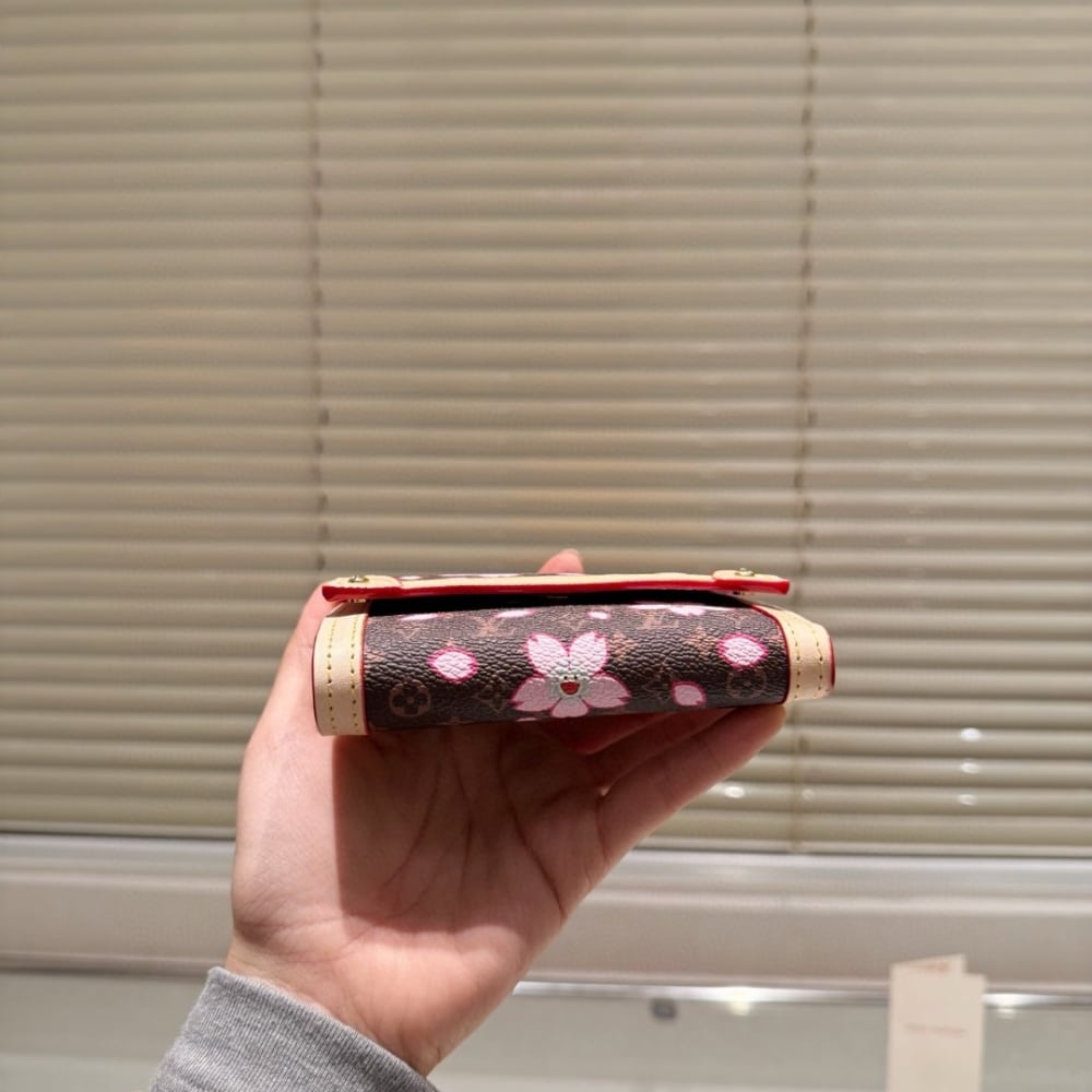 Louis Vuitton X Takashi Murakami Victorine Wallet Sakura Brown 12Cm M13427 - Image 4