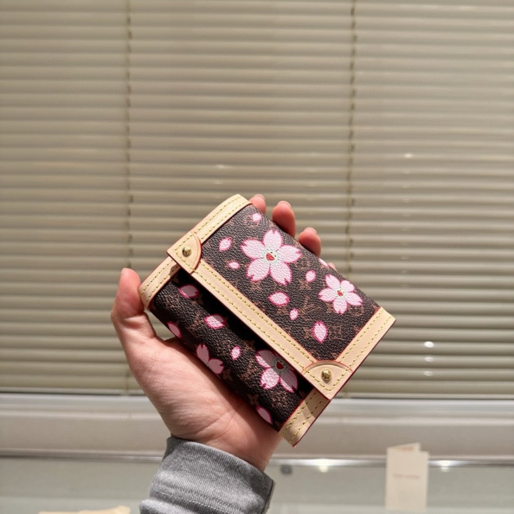 Louis Vuitton X Takashi Murakami Victorine Wallet Sakura Brown 12Cm M13427 - Image 6