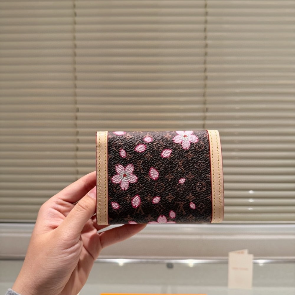 Louis Vuitton X Takashi Murakami Victorine Wallet Sakura Brown 12Cm M13427 - Image 7