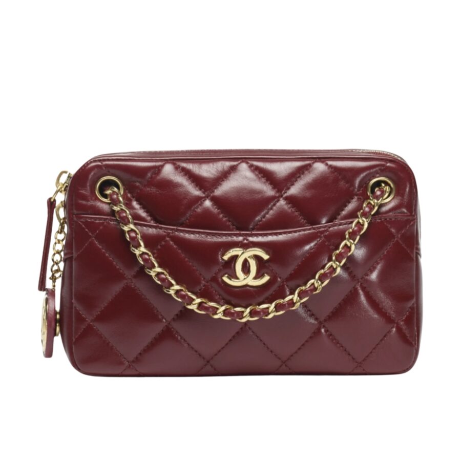 Chanel Mini Camera Case Burgundy 18Cm As5190 B18306 Nzv44