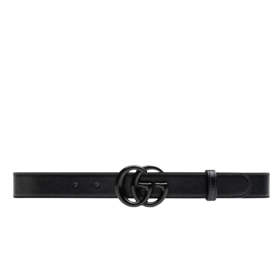 Gucci Gg Marmont Thin Belt Black Leather 414516 18Yxv 1000
