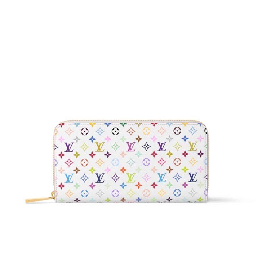 Louis Vuitton X Takashi Murakami Zippy Wallet White Multicolored 19cm M13922