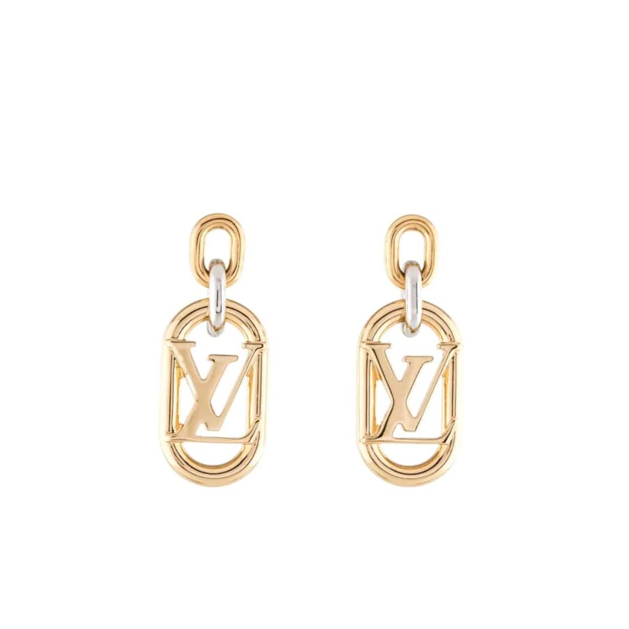 Louis Vuitton Everyday Chain Lv Earrings Gold And Silver