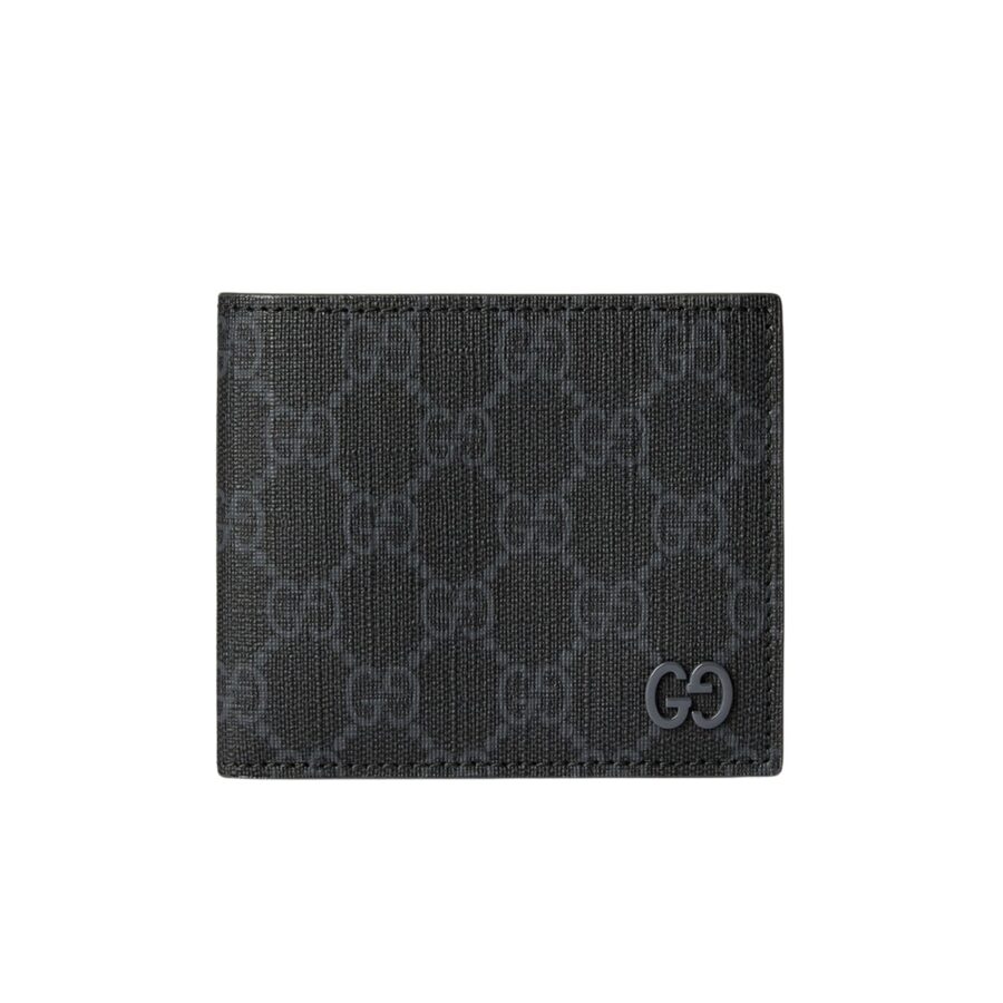 Gucci Interior Bi Fold Wallet Black And Grey 11cm