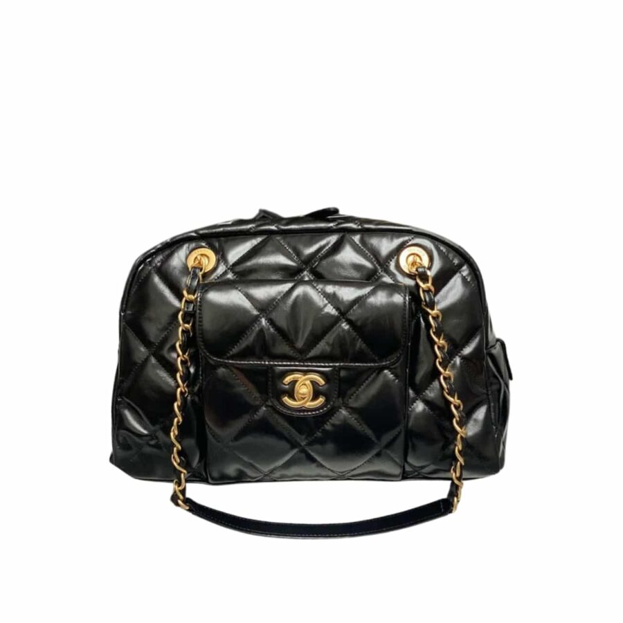 Chanel Bowling Bag Black 34cm