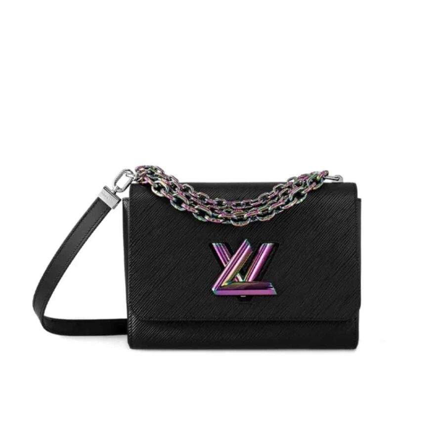 Louis Vuitton Twist Crossbody Bags Black Rainbow 23Cm