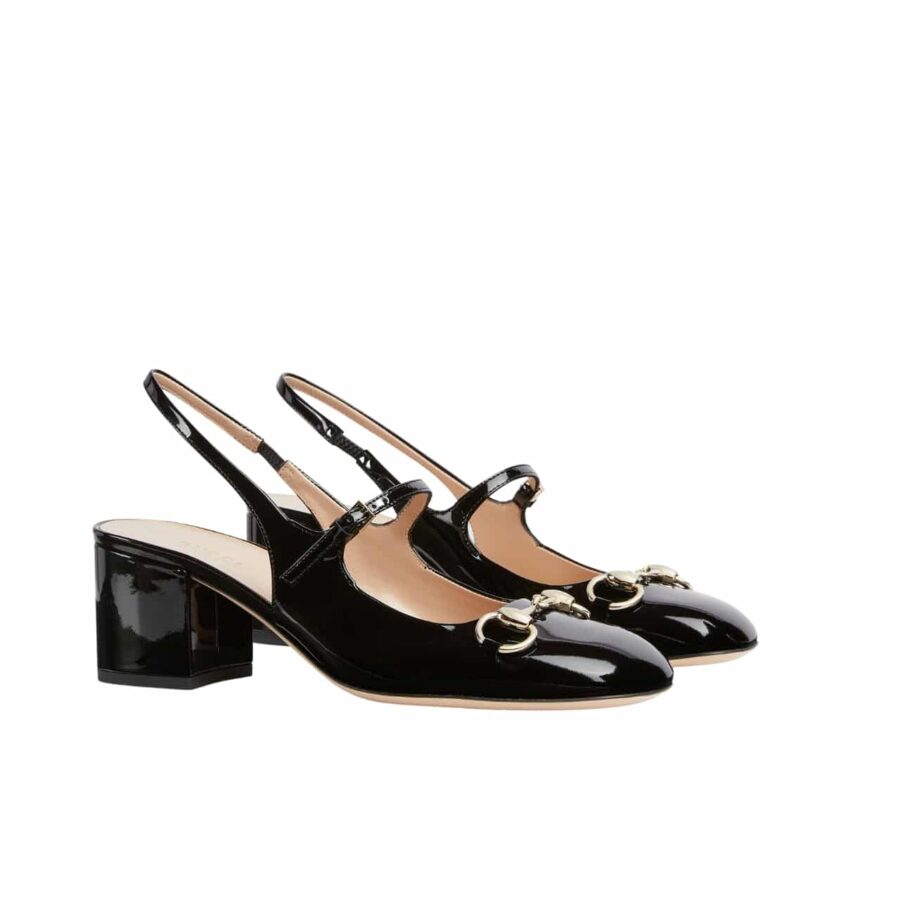 Gucci Women's Horsebit Pump Black Leather 801893 Bnc80 1000
