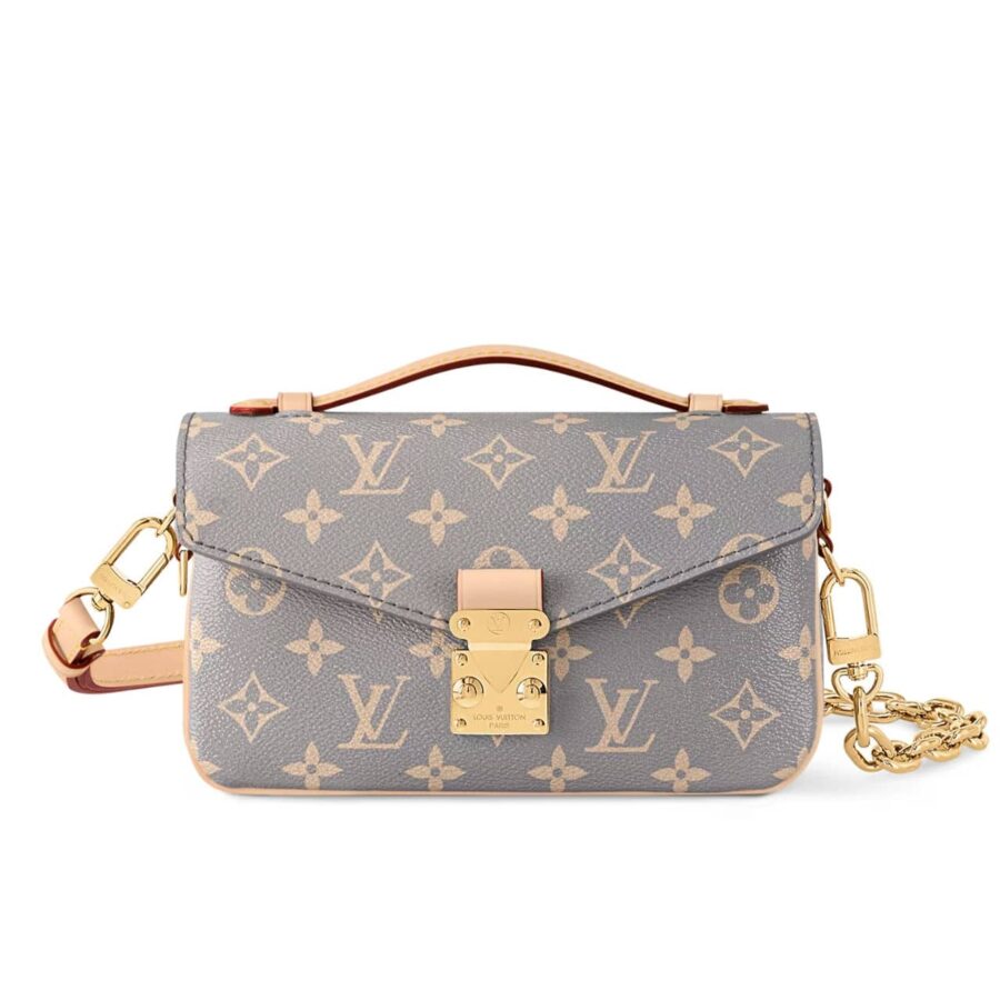 Louis Vuitton Pochette Métis East West Coated Canvas Trianon 21Cm M12429