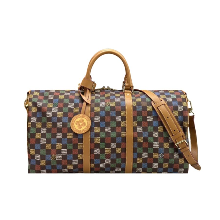 Louis Vuitton Keepall Bandoulière 50 Leather Trim Muticolor 50cm
