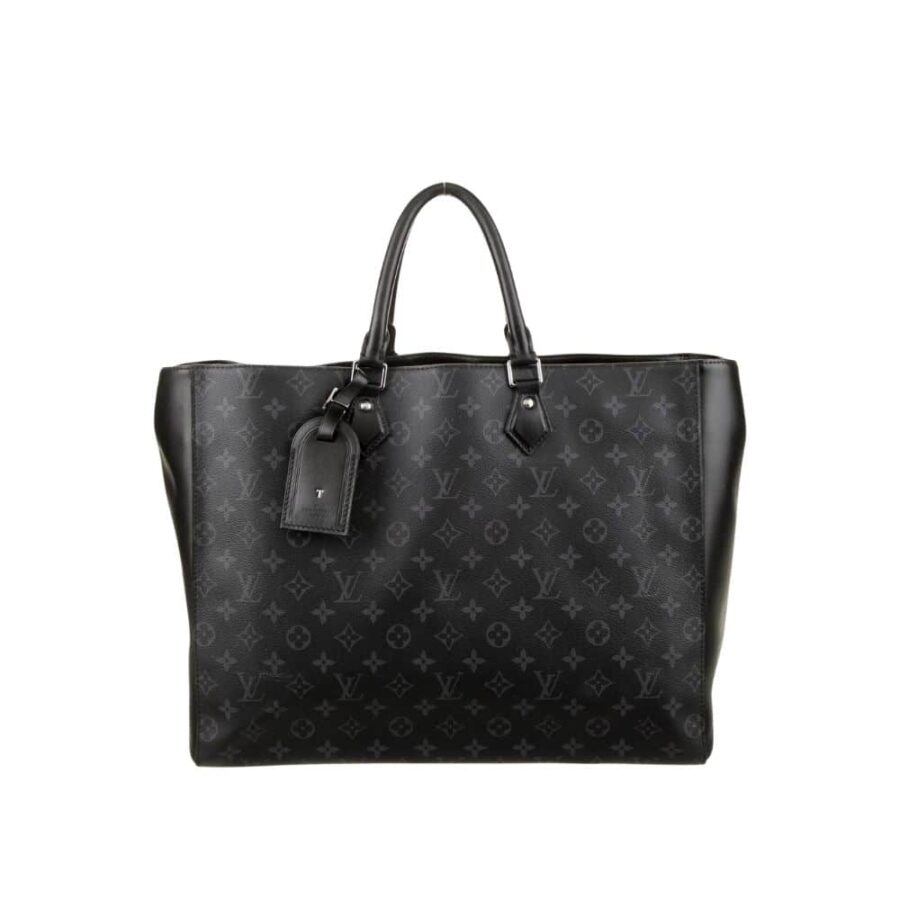 Louis Vuitton Monogram Eclipse Grand Sac Tote Black 40Cm