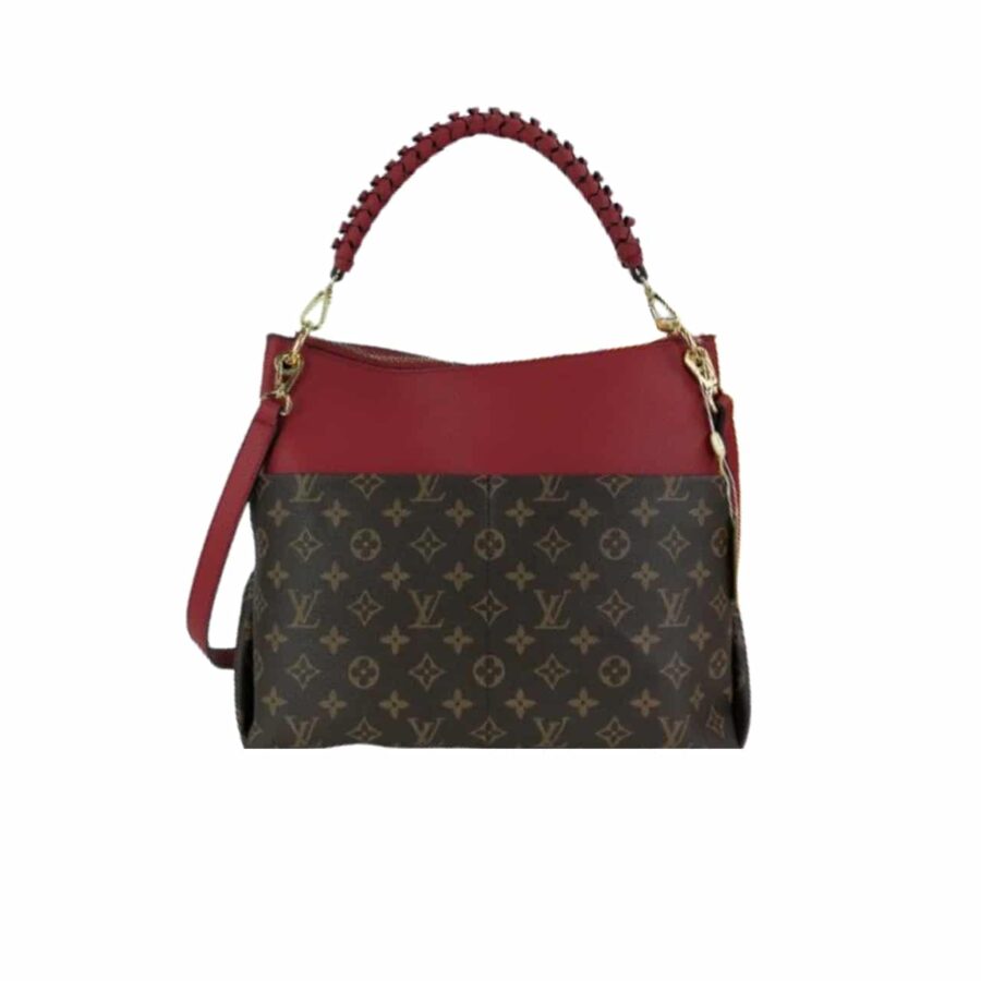 Louis Vuitton Maida Hobo Handbag Red Monogram 33Cm