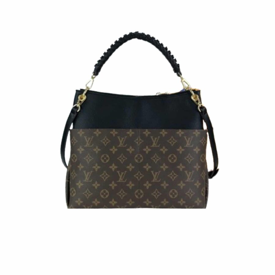 Louis Vuitton Maida Hobo Handbag Black Monogram 33Cm