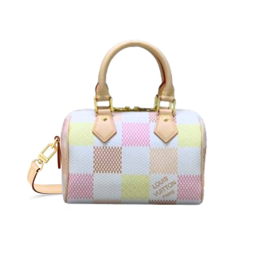 Louis Vuitton Speedy Bandoulière Damier Canvas Peach 20Cm
