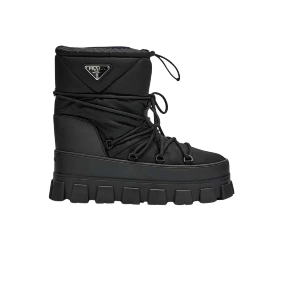 Prada Nylon Gabardine Après Ski Booties Black 1U007N 3Lfv F0002 F 040
