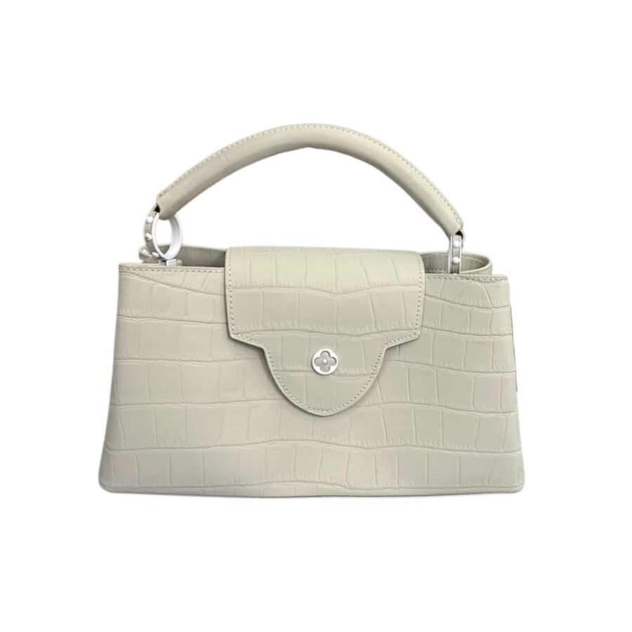 Louis Vuitton Capucines Mm East West Alligator In Grey 33cm