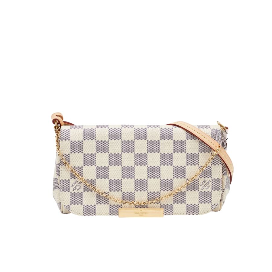 Louis Vuitton Women'S Favorite Mm Damier Azur 28Cm