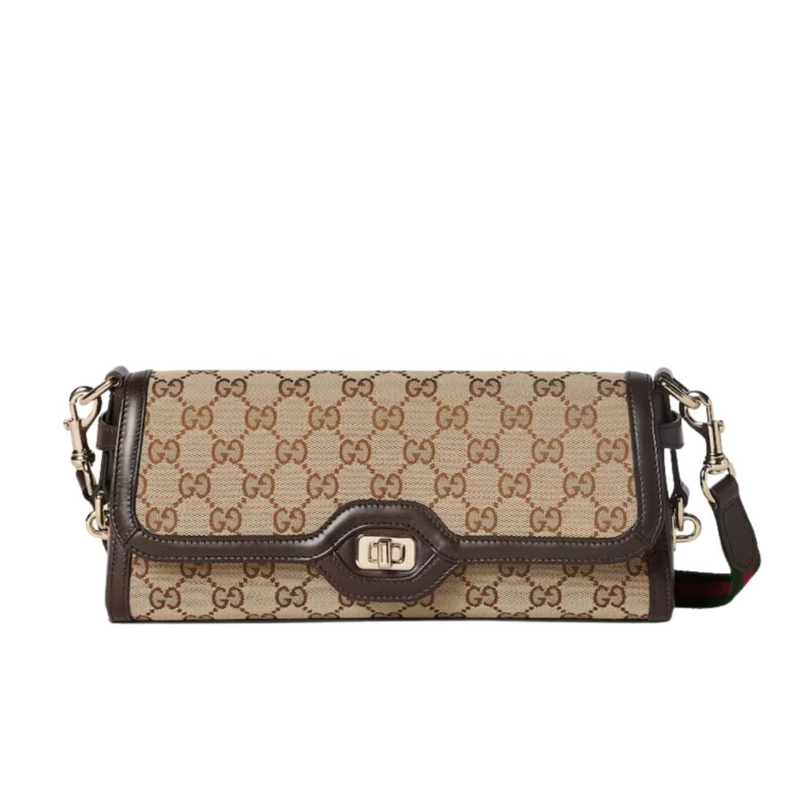 Gucci Luce Small Shoulder Bag Beige And Ebony 27Cm 786027 Fadac 9762