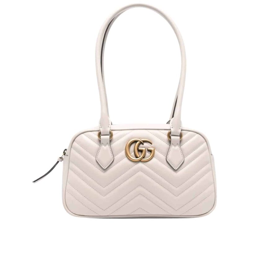 Gucci Marmont Small Top Handle Bag White 25Cm