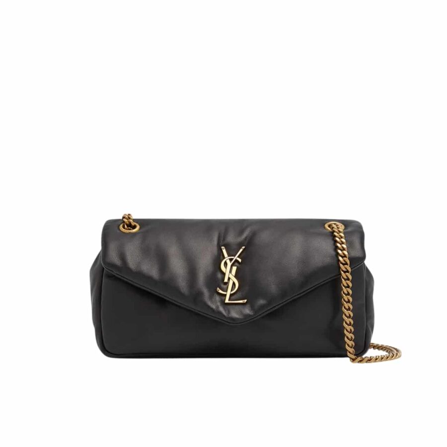 Saint Laurent Calypso Small In Plunged Black 27Cm 734153Aacqo1000