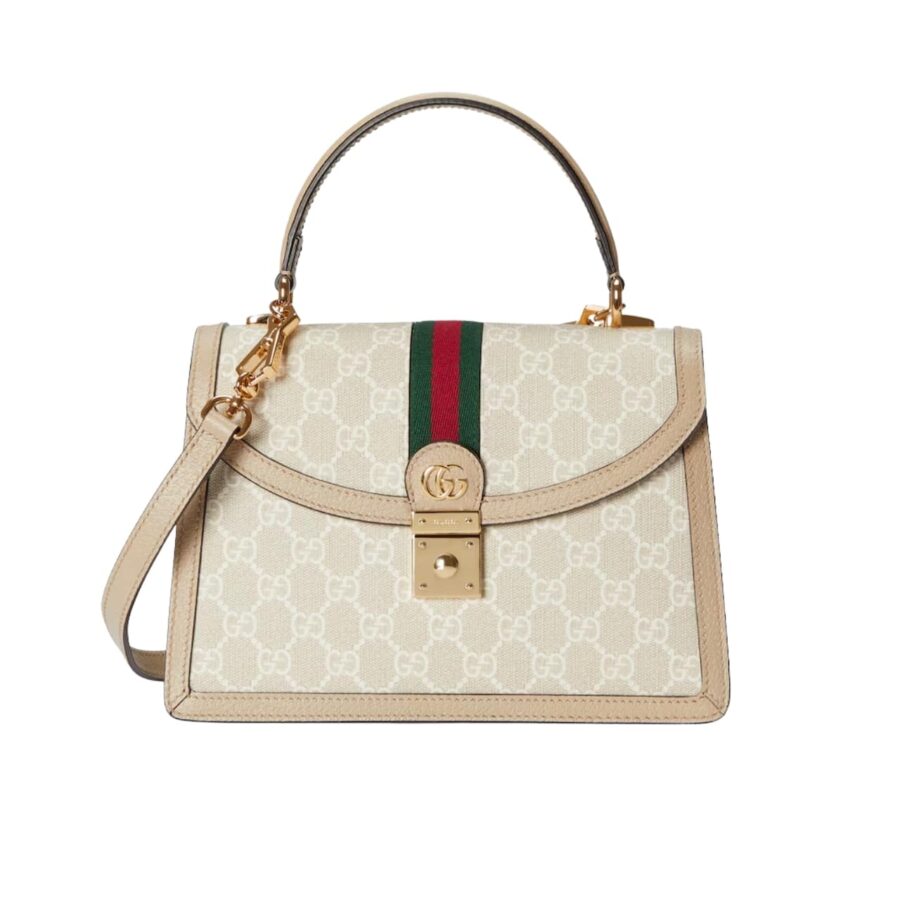 Gucci Ophidia Small Top Handle Bag Beige 25Cm 651055 Uulag 9682