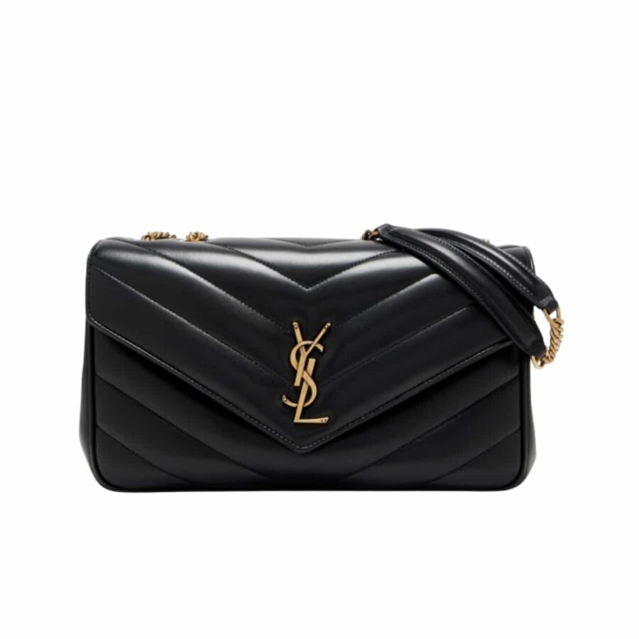 Saint Laurent Loulou Medium Chain Bag Black 29cm 801439aaeax1000