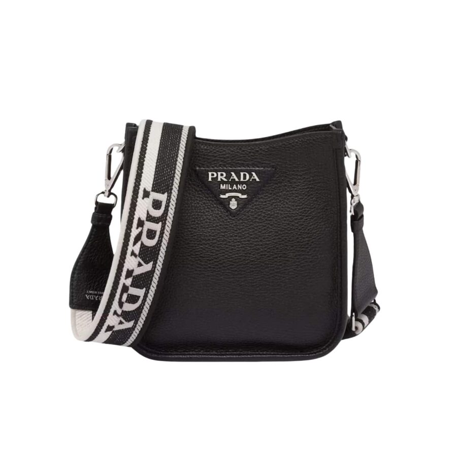 Prada Leather Mini Shoulder Bag Black 20Cm 1Bh191 2Dkv F0002 V 3Oo