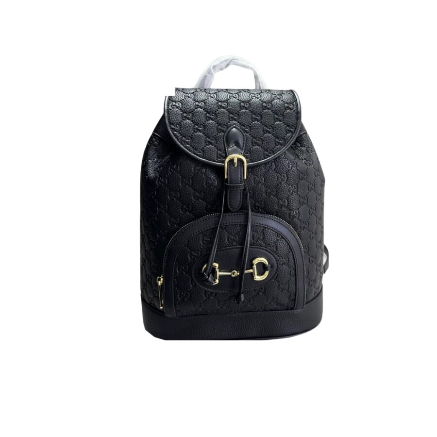 Gucci 1955 Horsebit Backpack Large All Black 27Cm