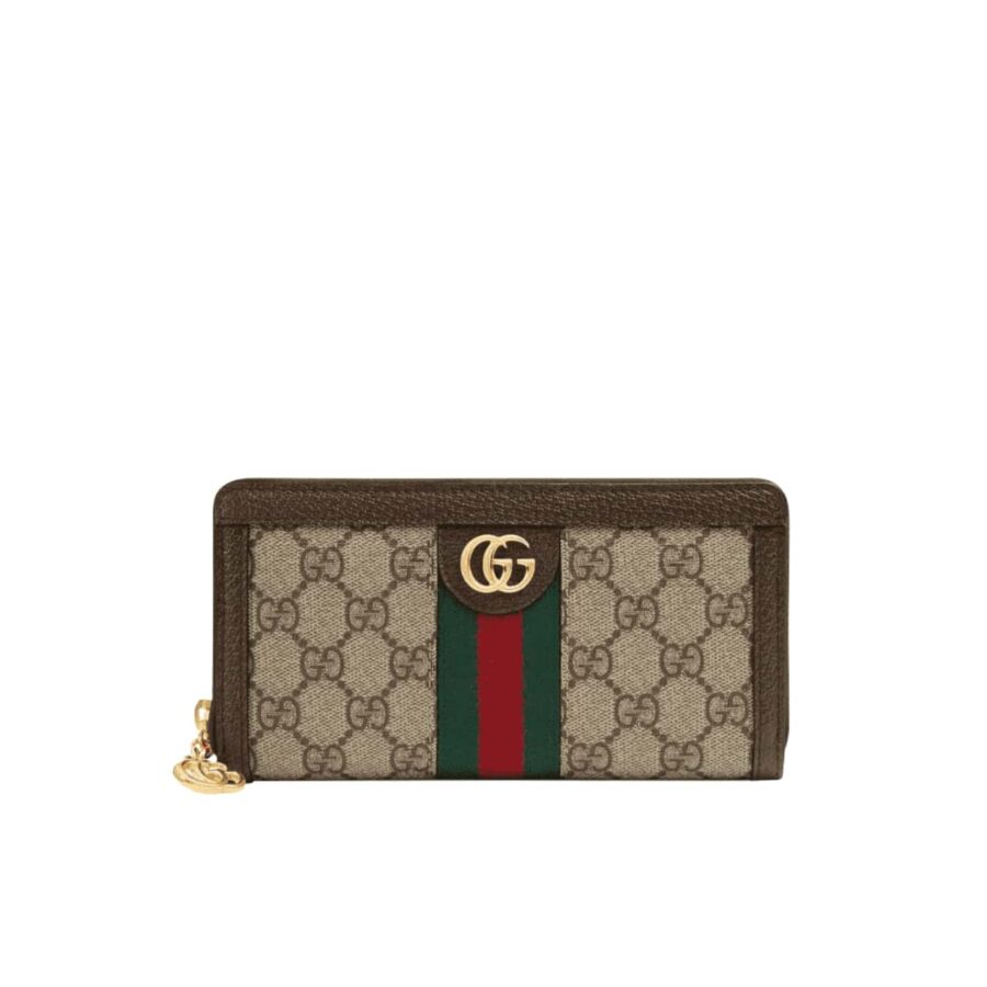Gucci Ophidia Zip Around Wallet 19.5Cm Brown 523154 96Iwg 8745