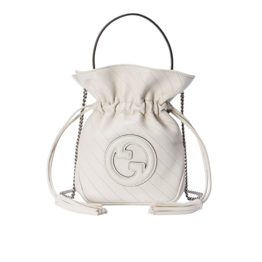 Gucci Blondie Mini Bucket Bag White 19Cm 760313 Aacp7 9022