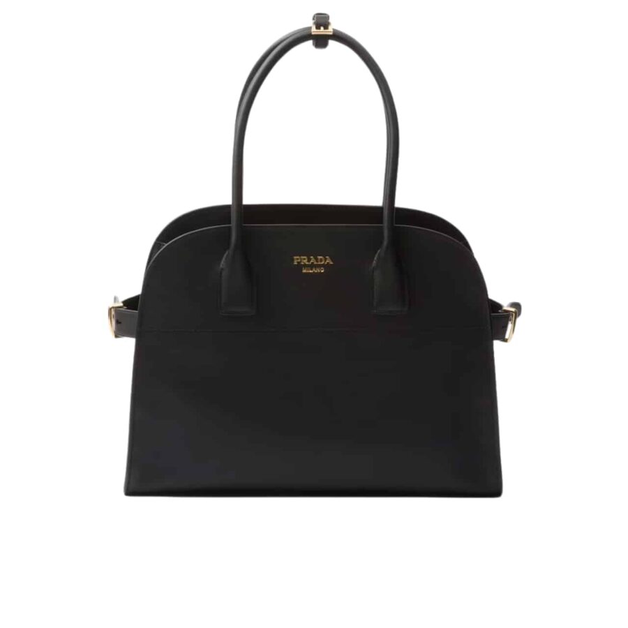 Prada Medium Leather Tote Bag Black 32Cm 1Bg538 2Cys F0002 V Ooo