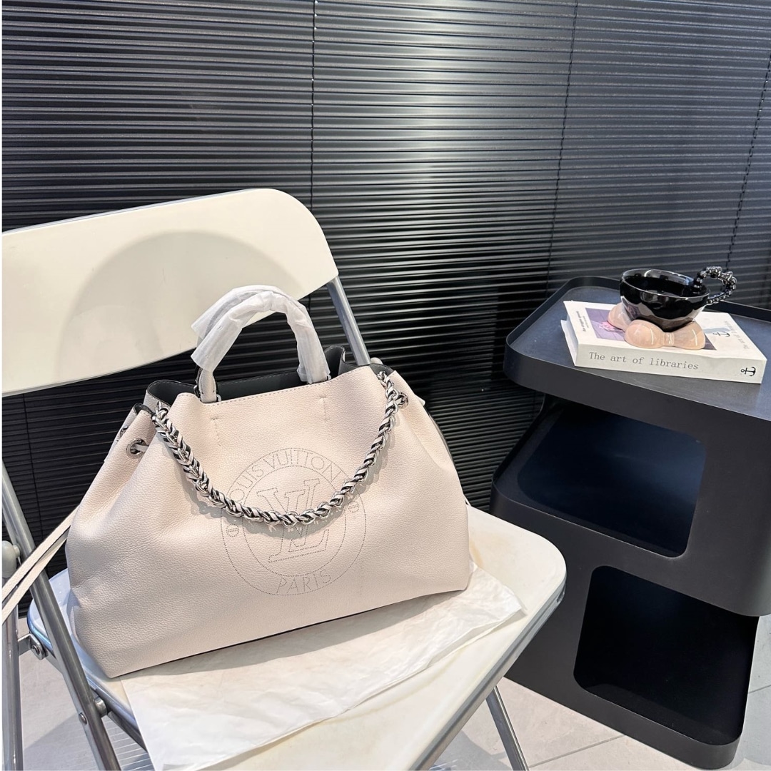 Louis Vuitton Bella Tote Bag Mahina Perforated In Beige 32Cm M11733 - Image 2