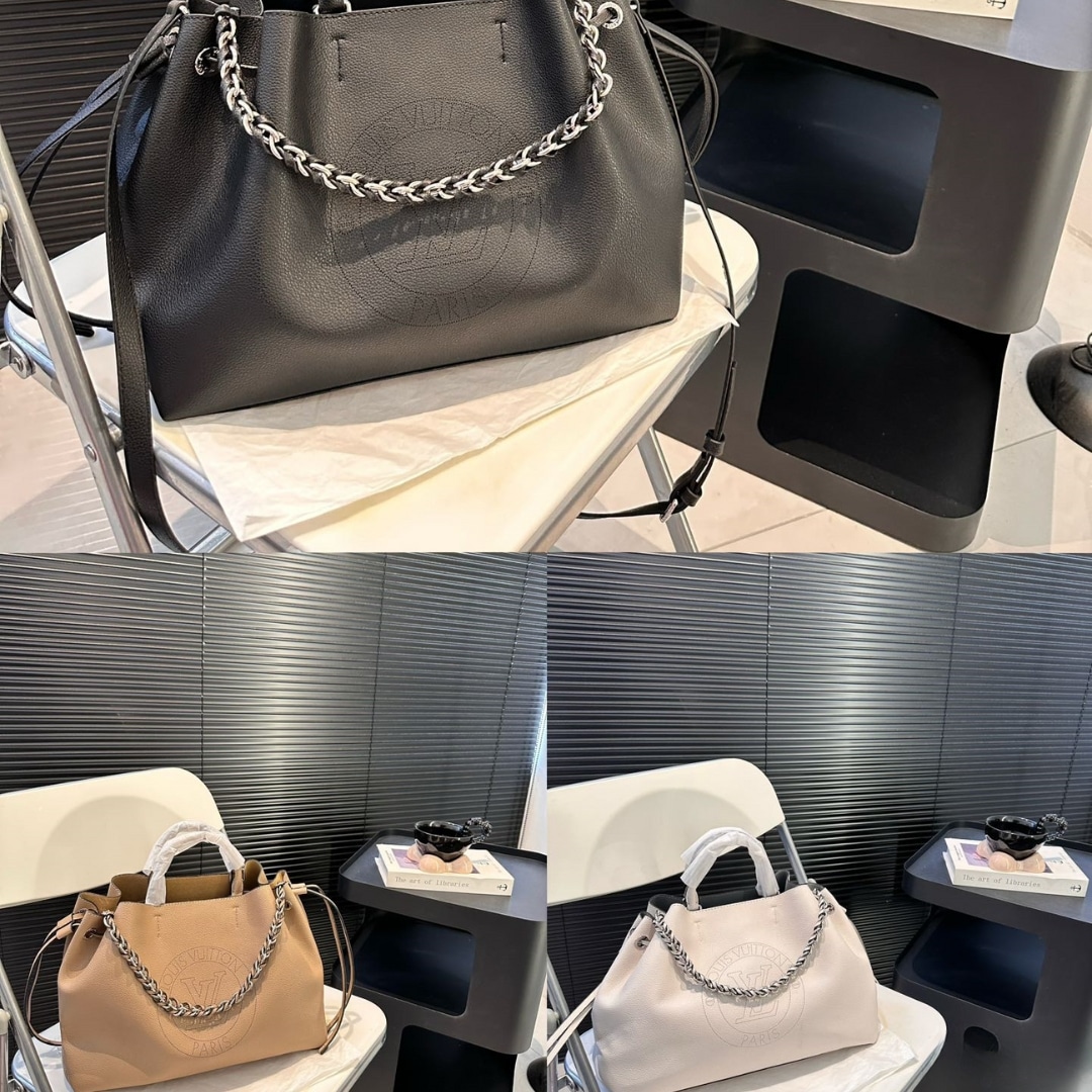 Louis Vuitton Bella Tote Bag Mahina Perforated In Beige 32Cm M11733 - Image 3