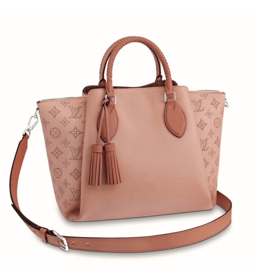 Louis Vuitton Haumea Mahina Magnolia Pink Leather Bag 30Cm M55030
